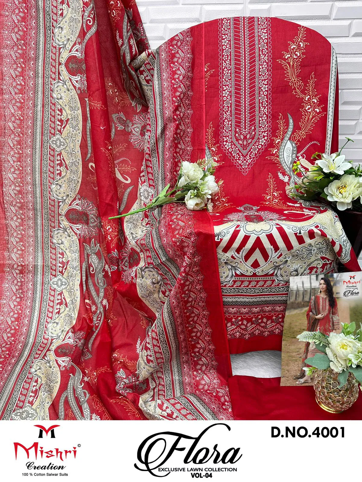 Flora 4 By Mishri Lawn Cotton Printed Wholesale Dress Material Suppliers In Mumbai